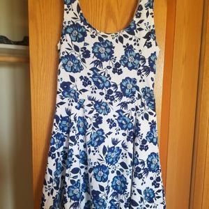 Blue floral H&M tank top dress
